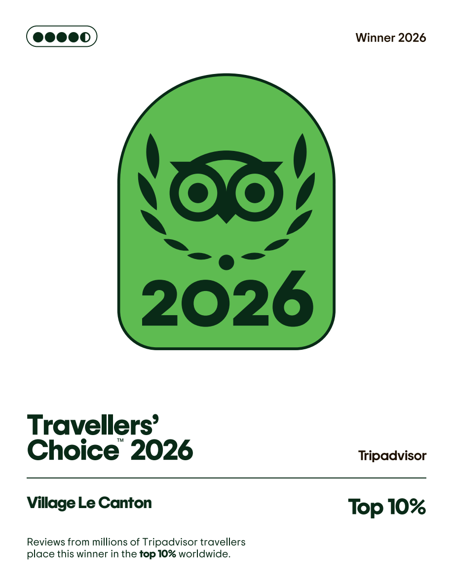 Selo Tripadvisor Travellers' Choice 2026, Top 10%, Village Le Canton